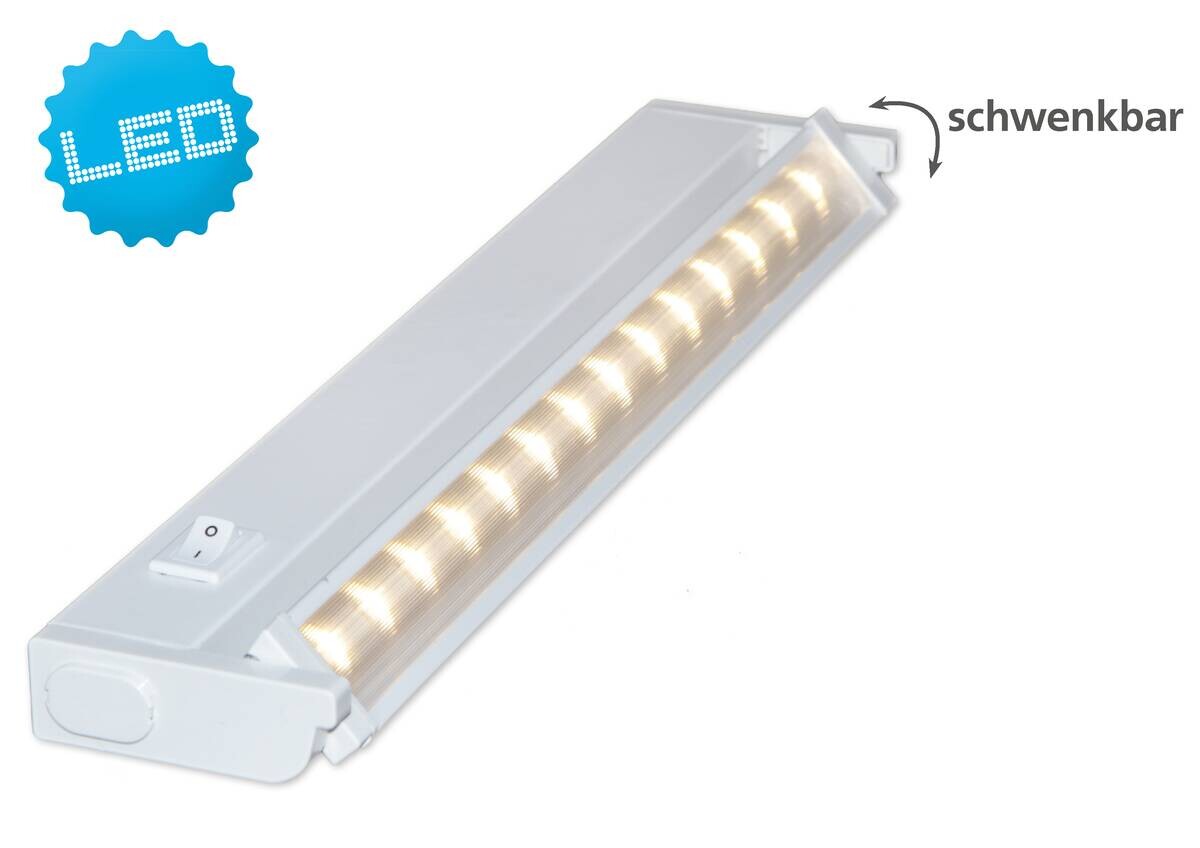 Näve Leuchten LED-Aufbauleuchte weiß Metall Kunststoff B/H/T: ca. 30,5x2,1x6,2 cm