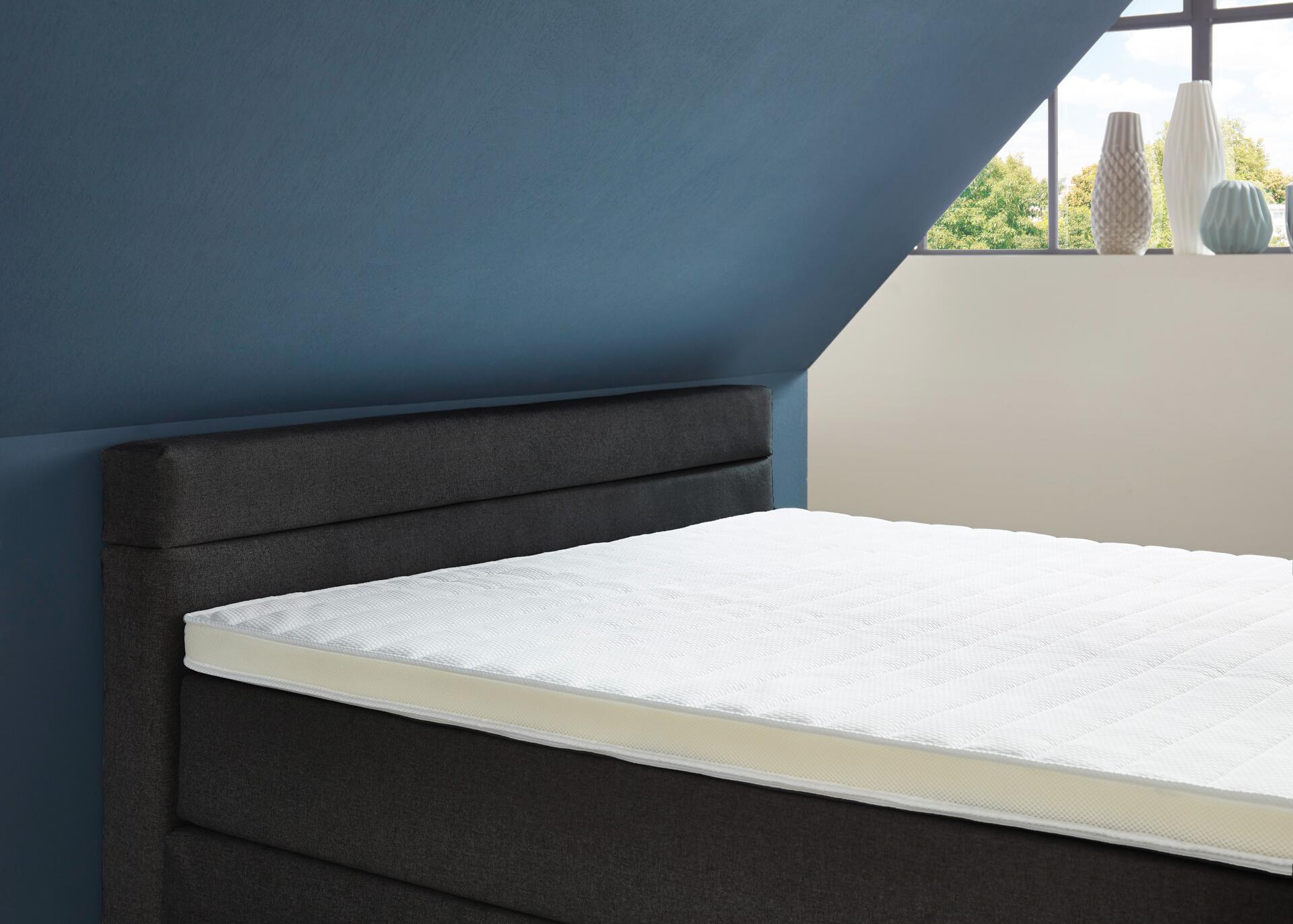 Boxspringbett Kokomo anthrazit Liegefläche B/L: ca. 140x200 cm