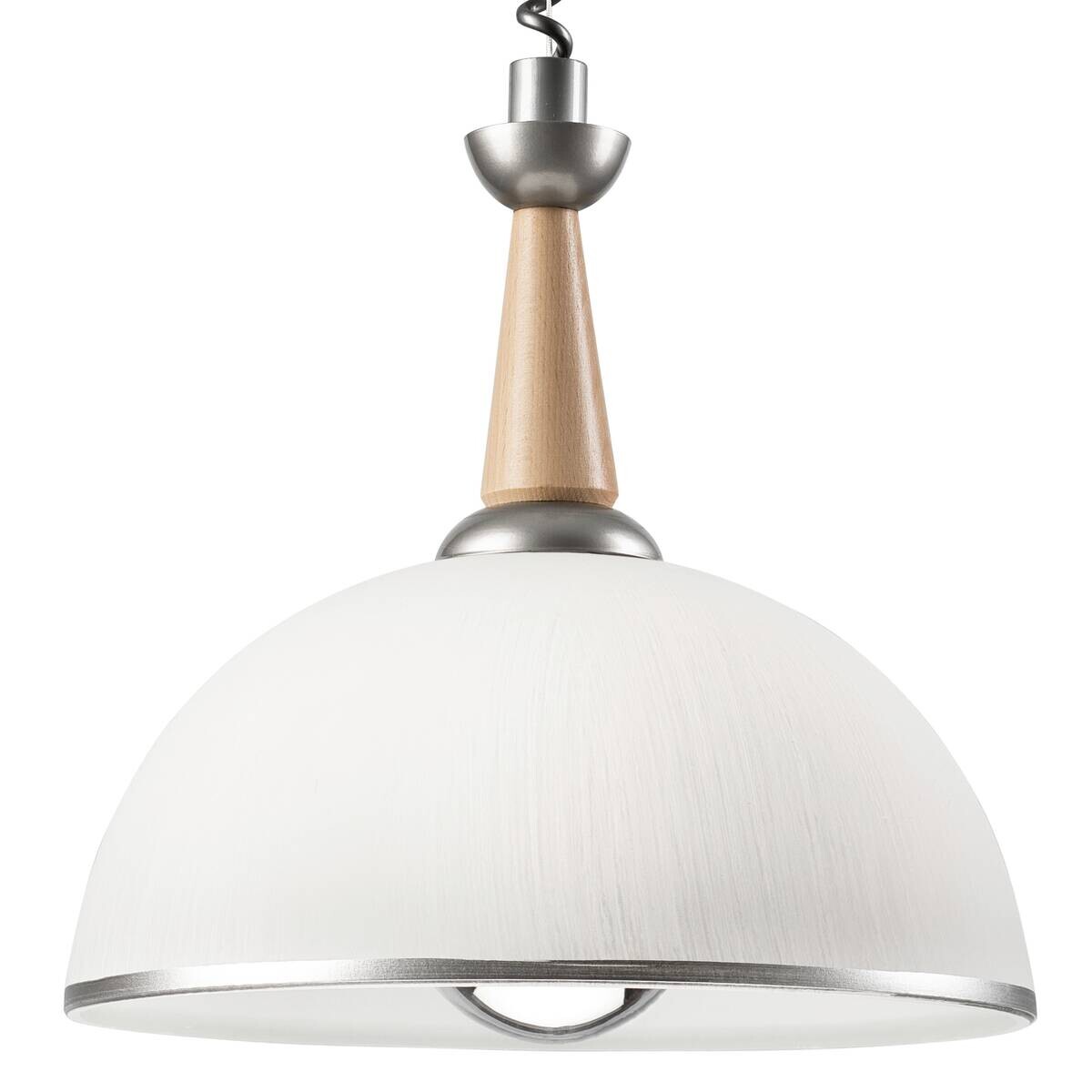 Lamkur Deckenleuchte silber Glas B/H/L: ca. 64x30x64 cm E27 1 Brennstellen