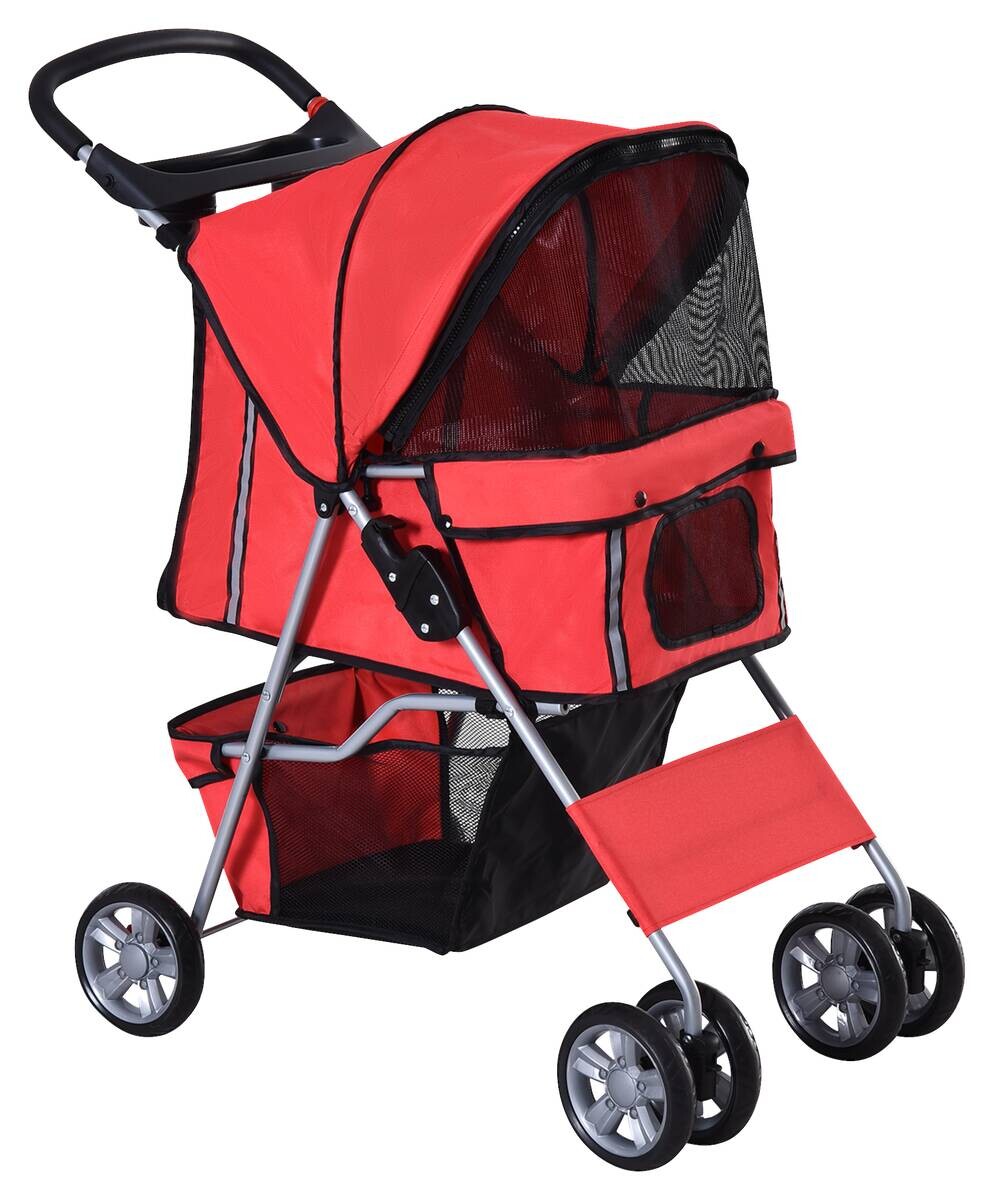 PawHut Hunde-Zubehör rot Polyester B/H/L: ca. 45x75x97 cm