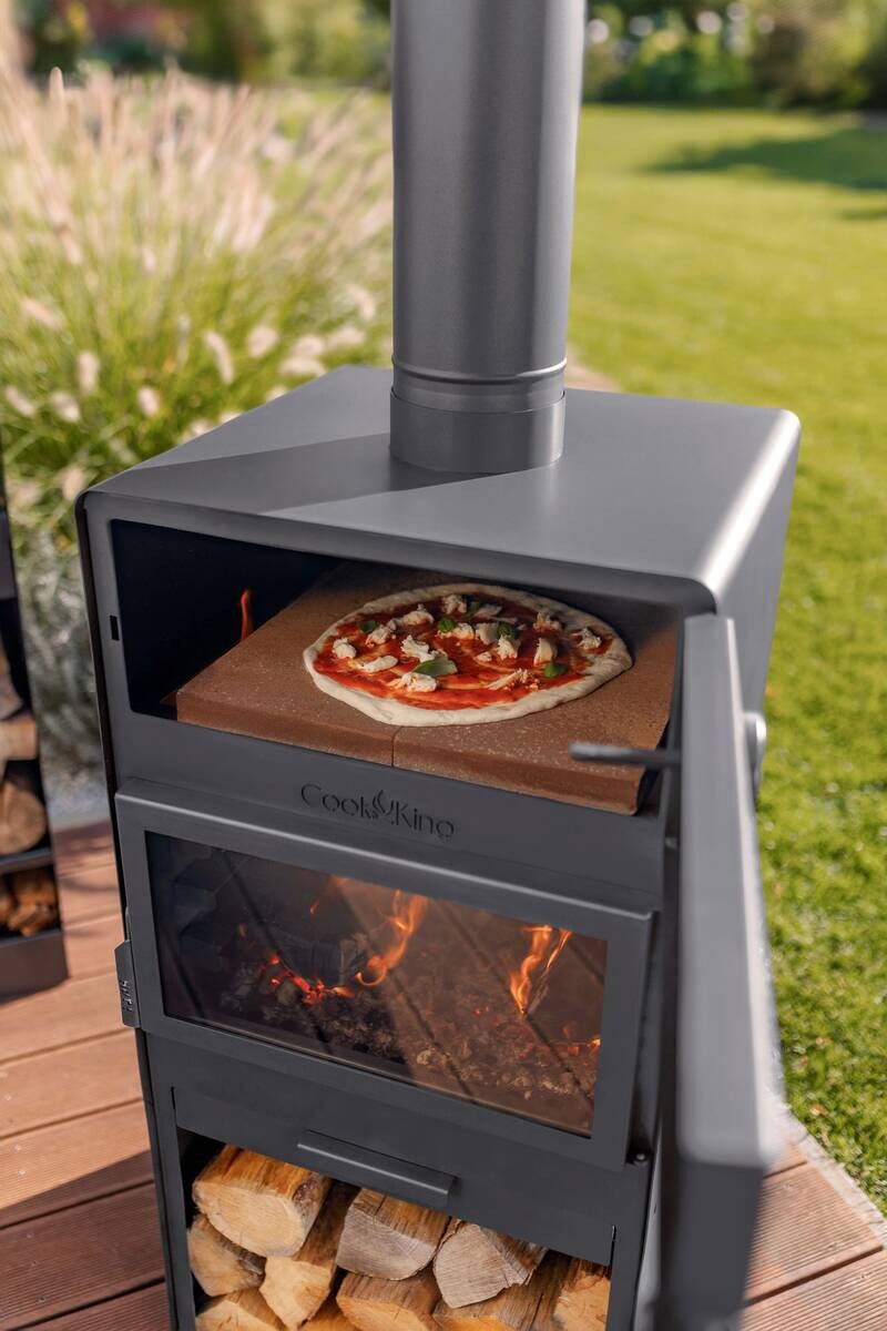 CookKing Terrassenofen Vento Plus schwarz Stahl B/H/L: ca. 50x150x50 cm