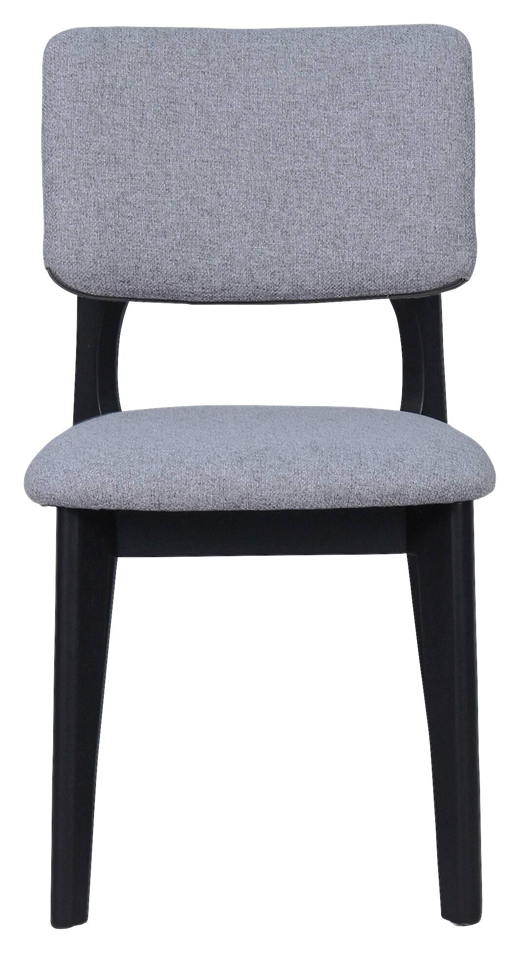 Stuhl ELSA, 2er-Set grau Webstoff B/H/T: ca. 48x87x54 cm