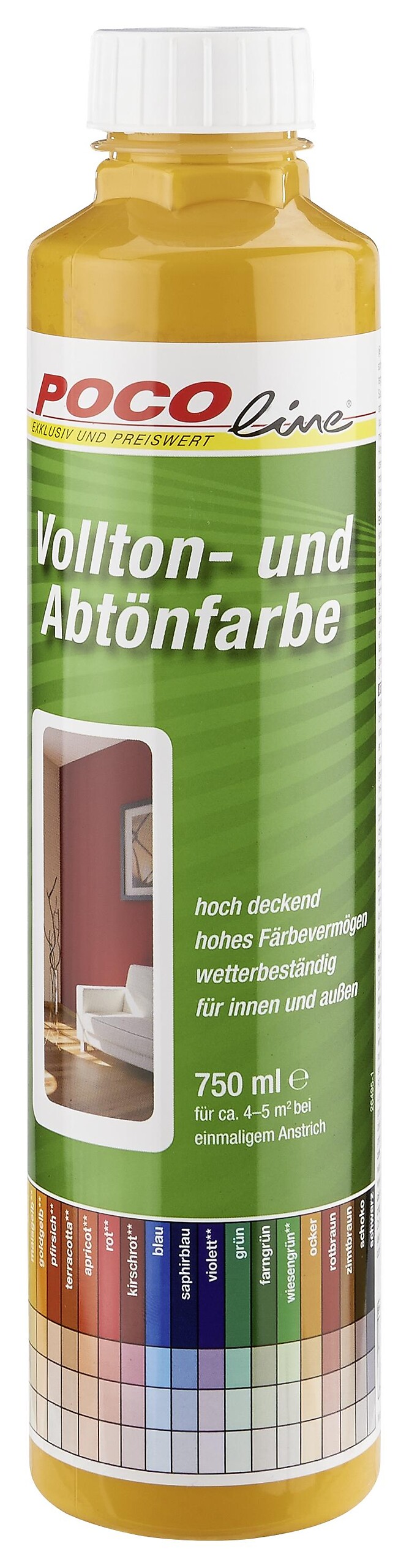 POCOline Vollton- und Abtönfarbe ocker ca. 0,75 l
