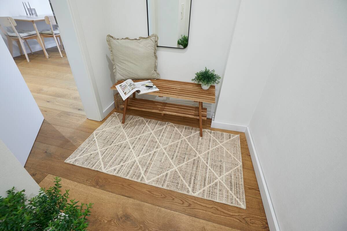 Webteppich Crosby graubraun B/L: ca. 120x170 cm