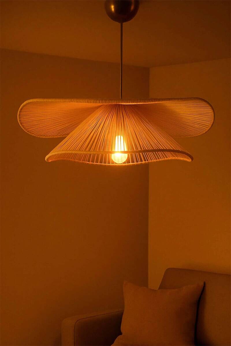 Opviq Pendelleuchte Duvela creme B/H/T/L/D: ca. 50x52x50x50x50 cm E27 1 Brennstellen