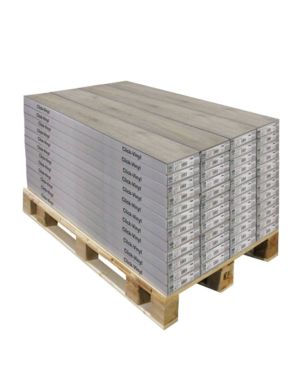 Click-Vinylboden Eiche h.grau ca. 3,109 m² im Paket B/L: ca. 18x121,3 cm pro Paket