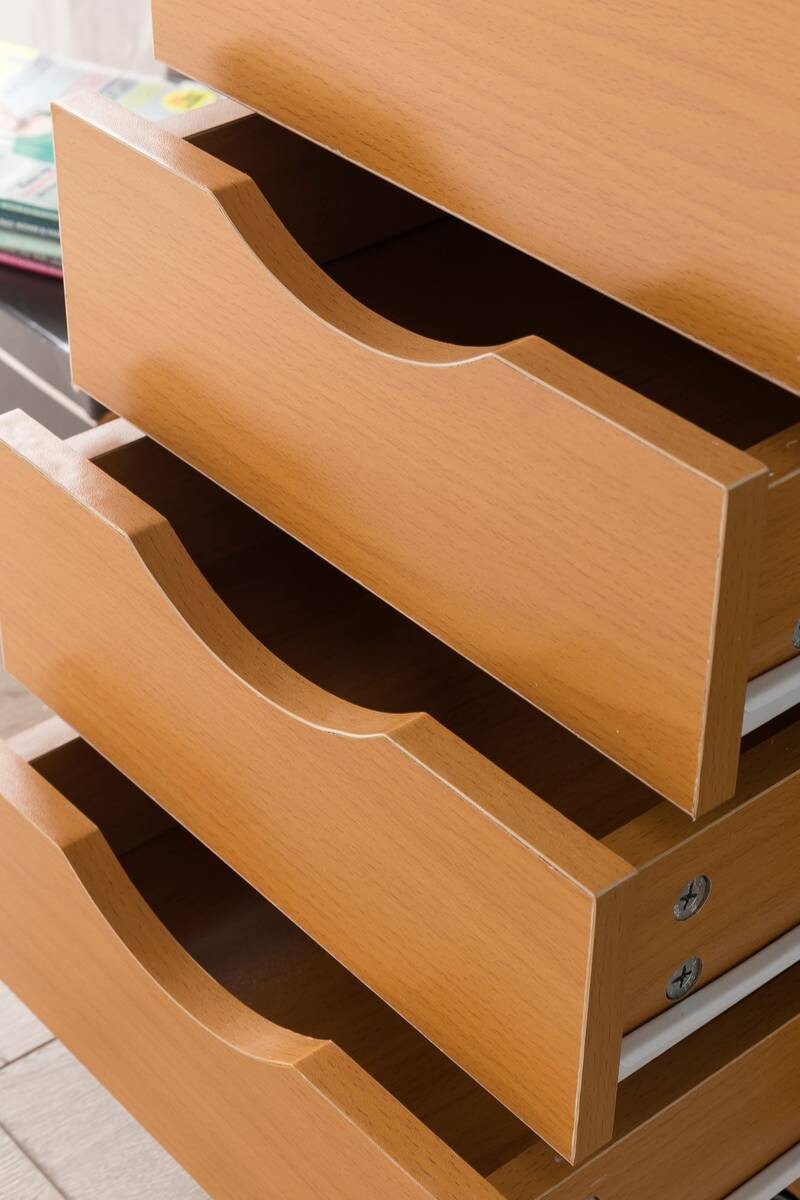 Rollcontainer braun Spanplatte B/H/T: ca. 33x64x38 cm