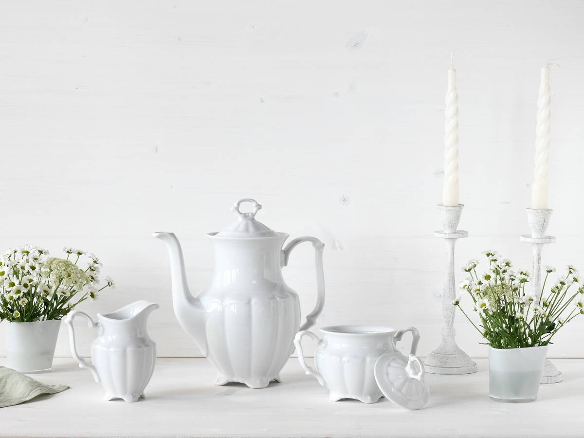 CreaTable Kaffee-Set Maria Theresia weiß Porzellan