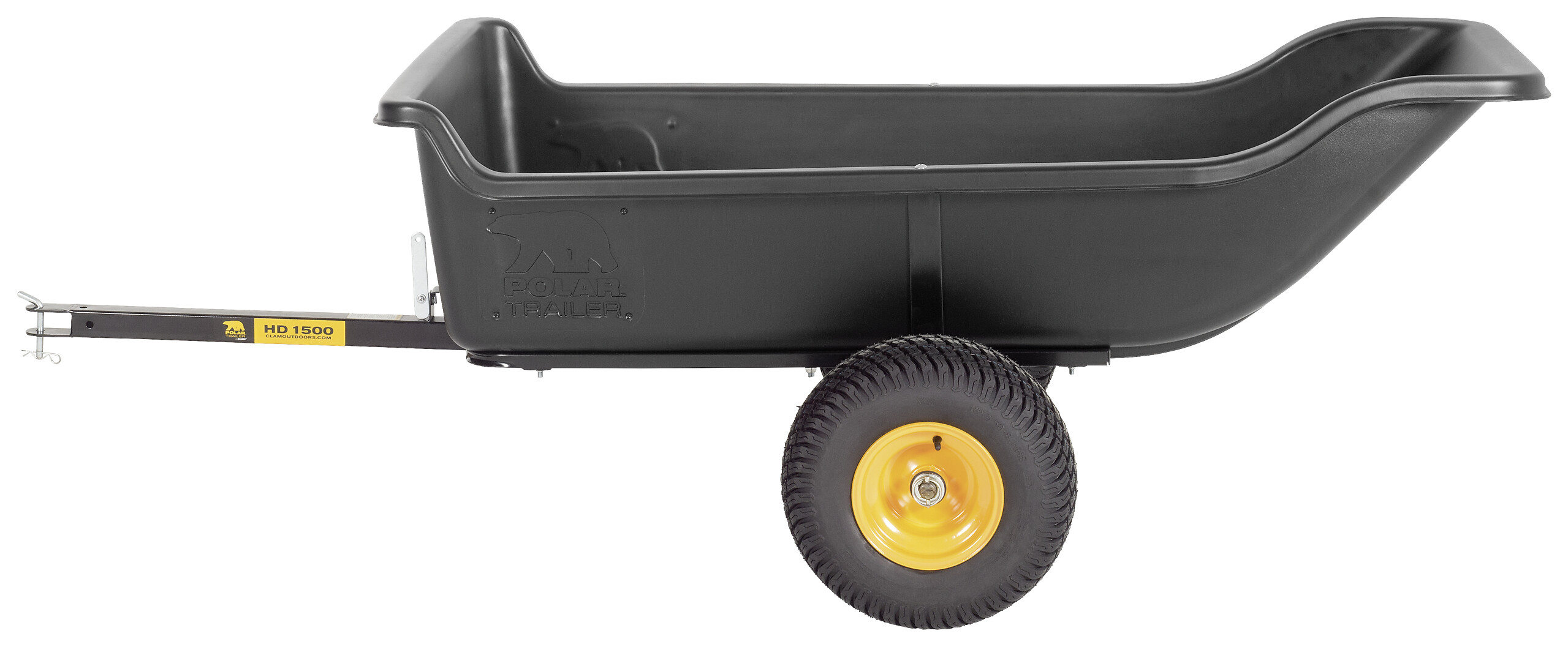 Polar Anhänger Trailer schwarz Stahl B/H/L: ca. 137x79x249 cm