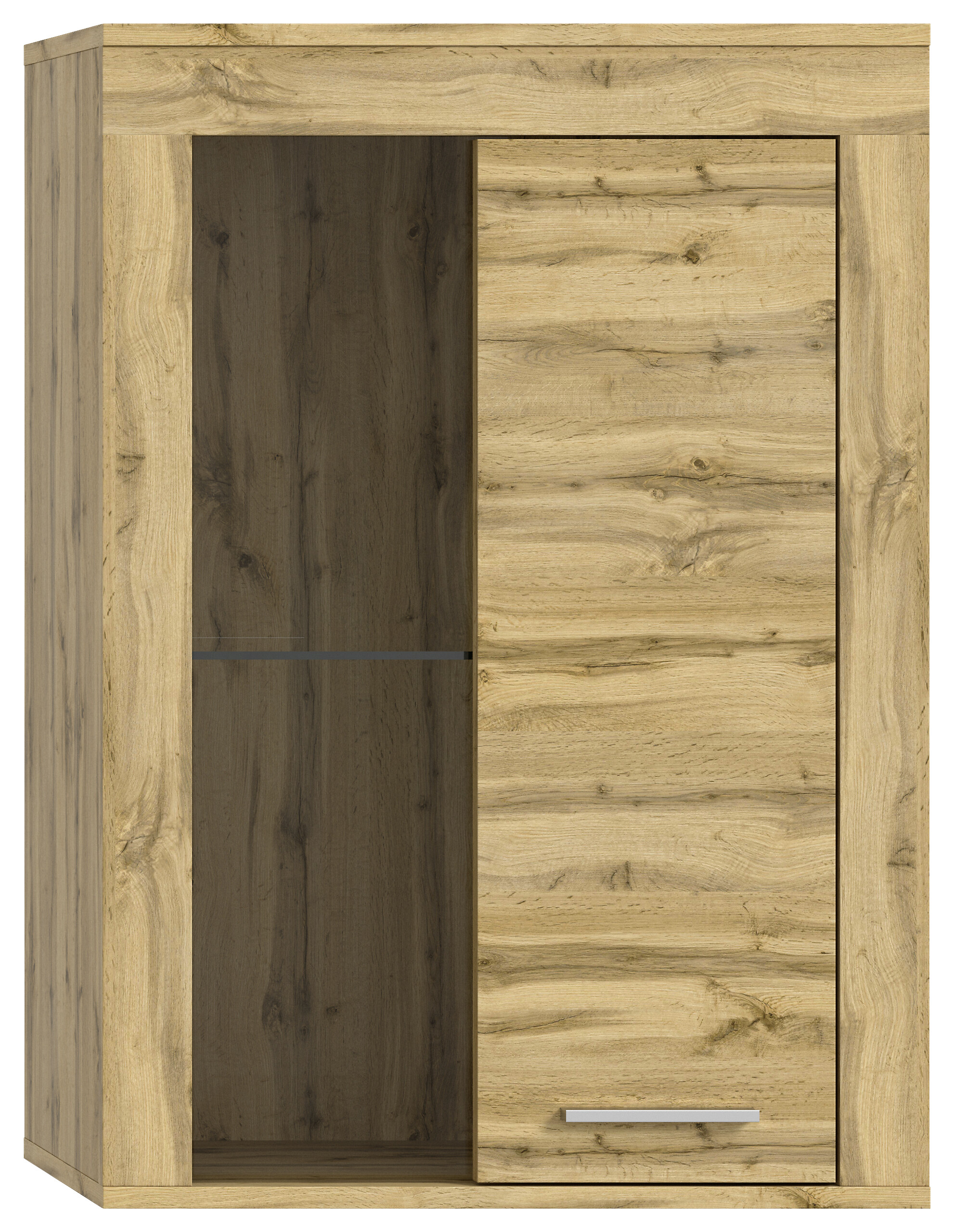 Vitrine Jam Eiche Wotan Nachbildung B/H/T: ca. 60x86x35 cm