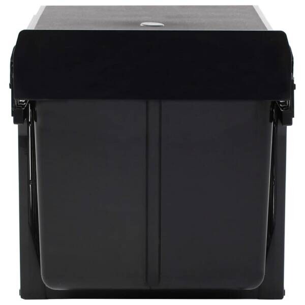 vidaXL Mülleimer schwarz