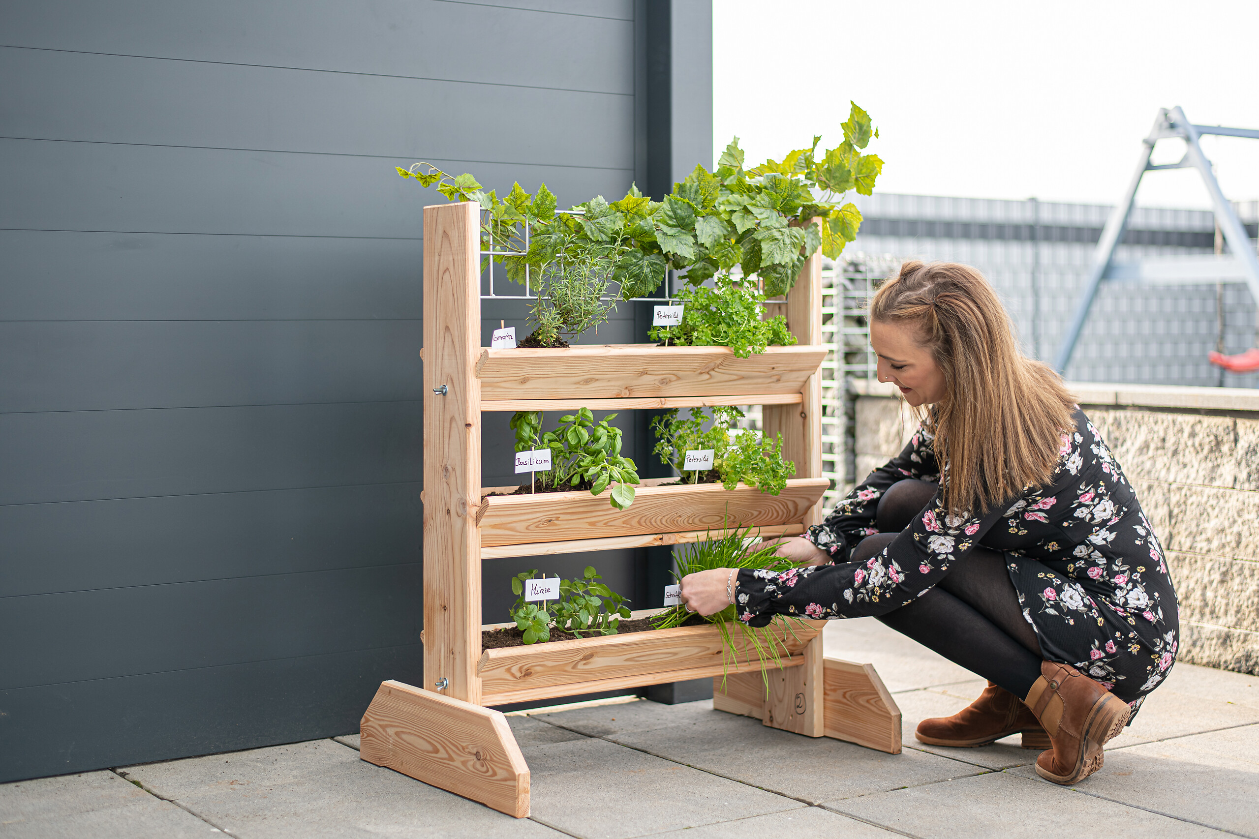 Westmann Kräuterregal L natur Lärche B/H/T: ca. 80x95x50 cm