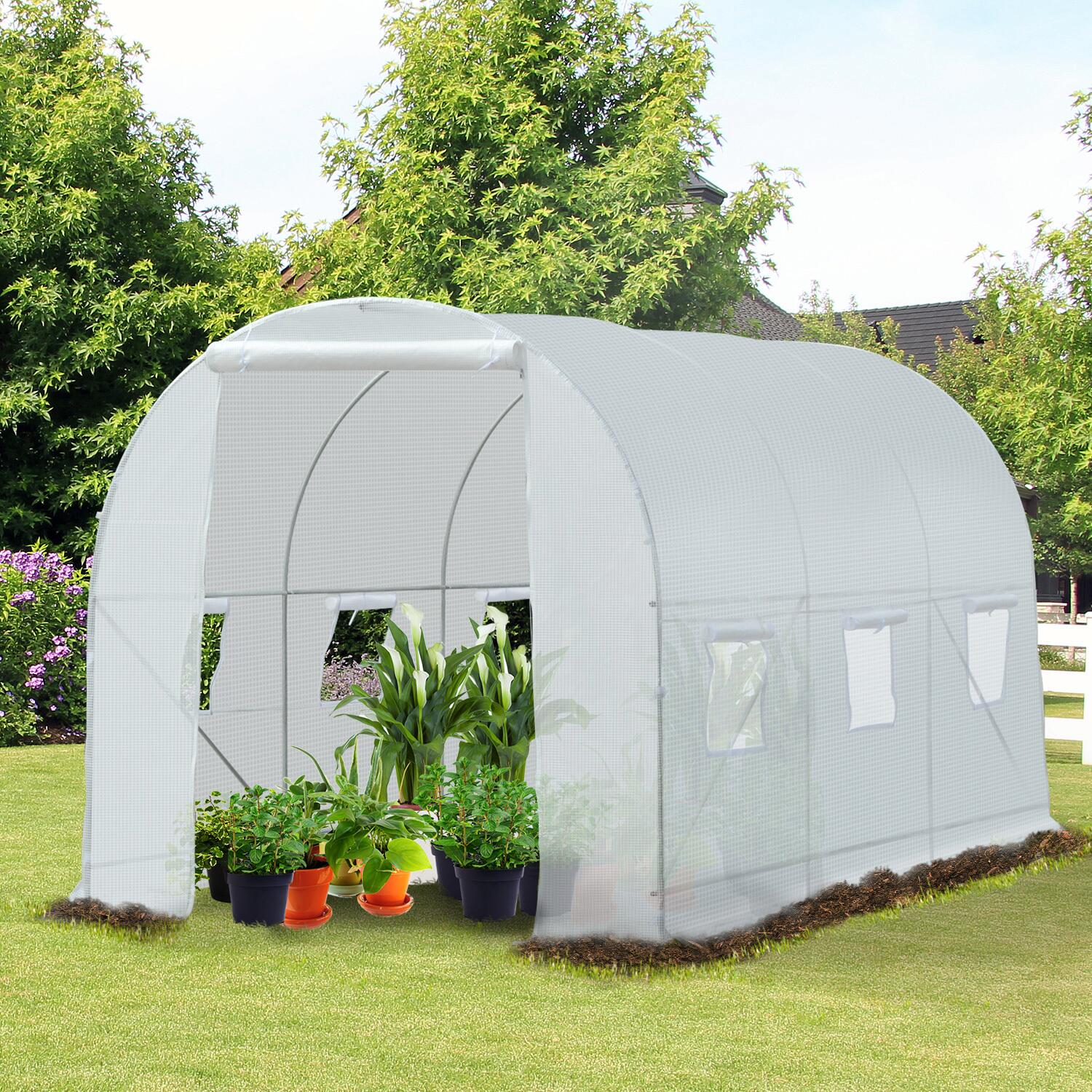 Outsunny Foliengewächshaus B/H/L: ca. 200x200x450 cm