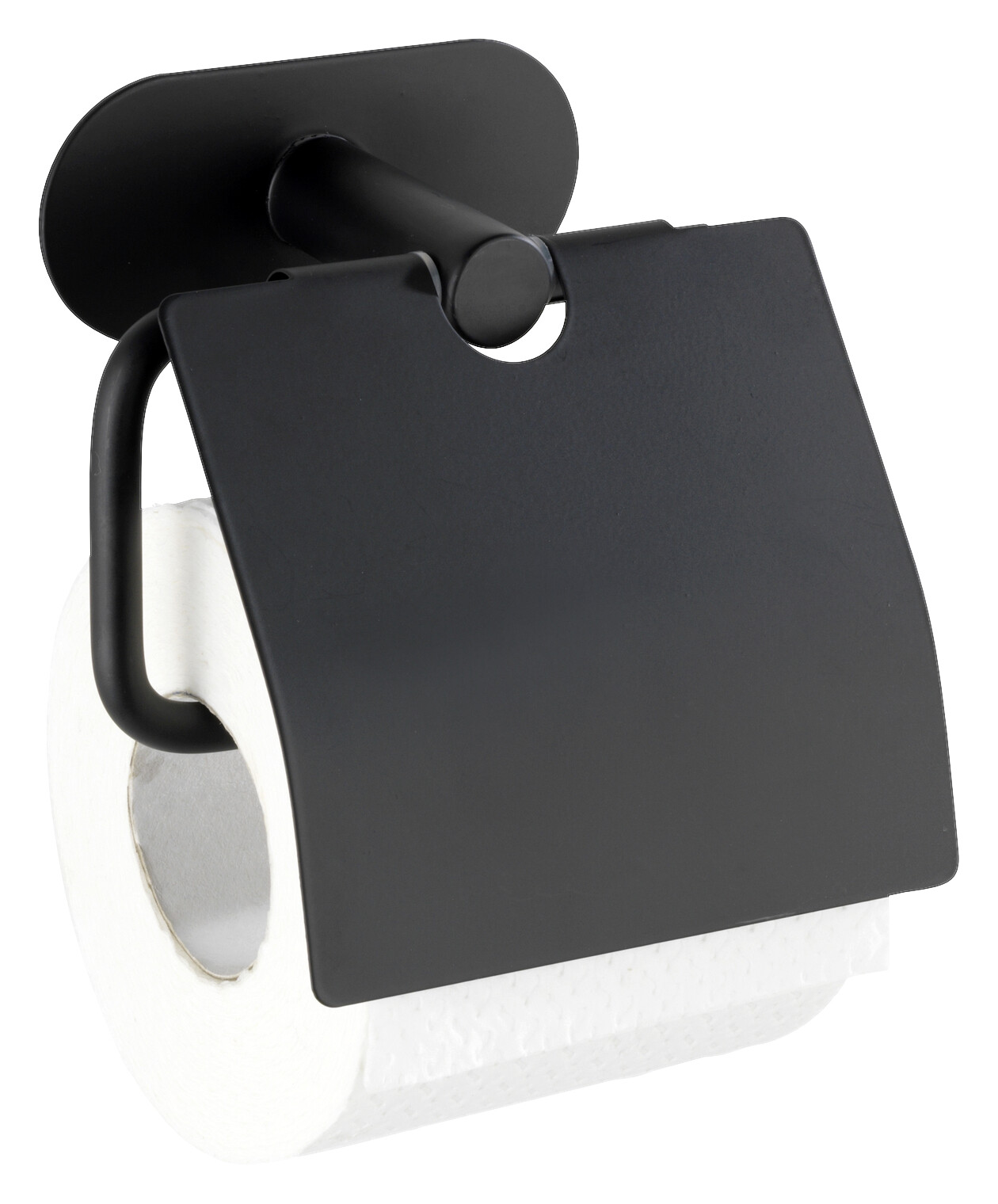 Turbo-Loc Toilettenpapierhalter schwarz Edelstahl B/H/T: ca. 14x12,5x7 cm