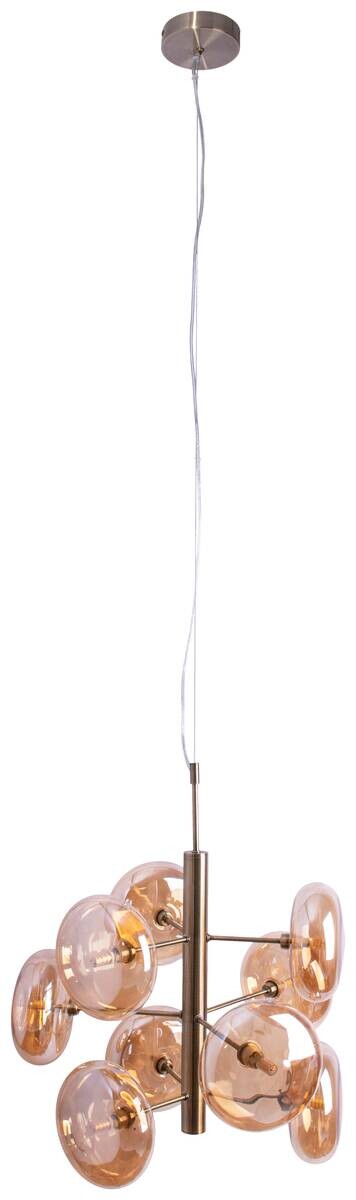 Näve Leuchten Pendelleuchte 7092857 gold Metall Glas B/H/T: ca. 53x55x53 cm G9 9 Brennstellen