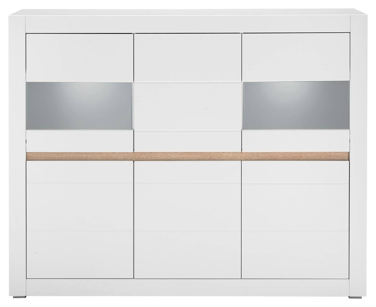 Highboard Chester weiß matt B/H/T: ca. 165x132x42 cm