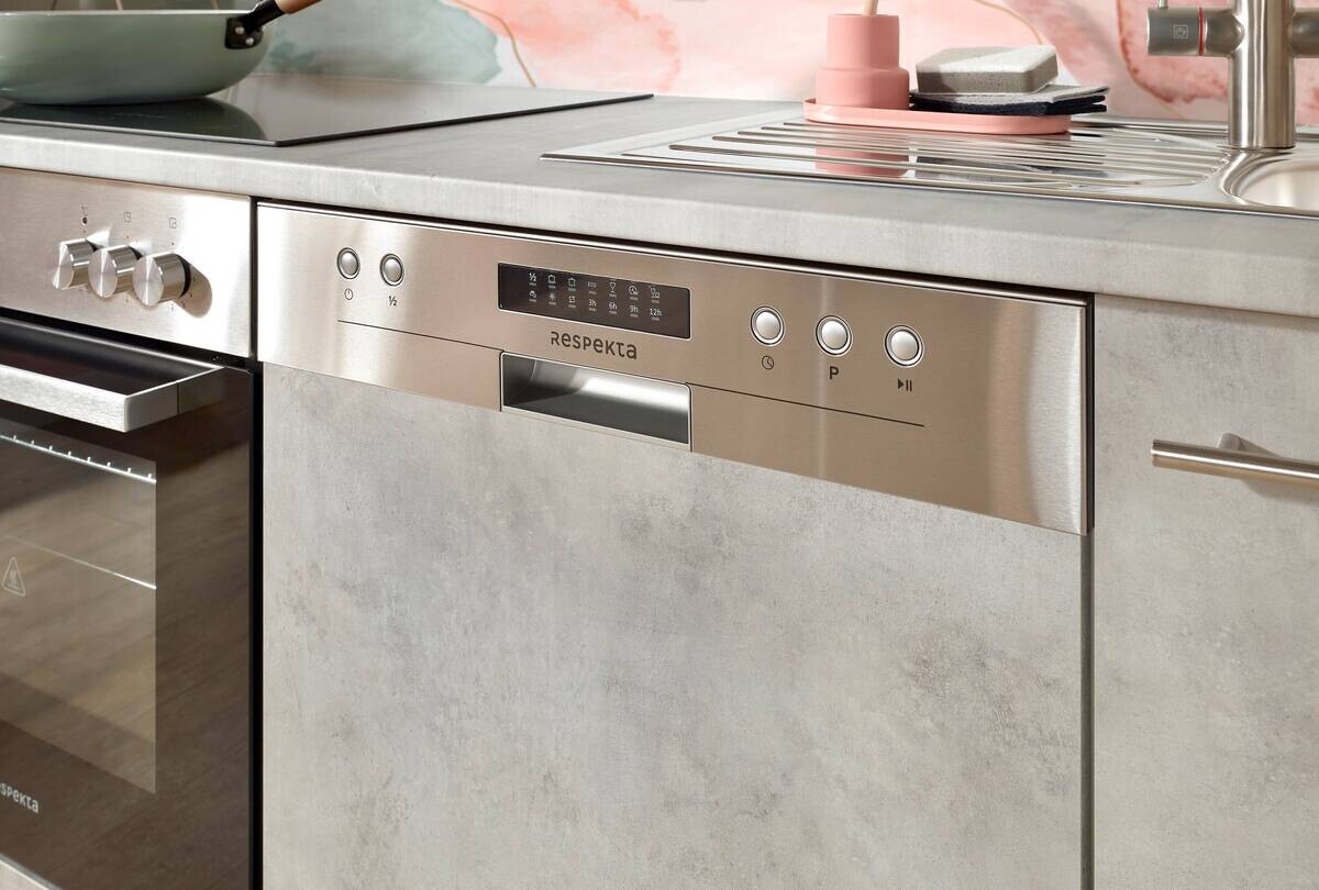 Respekta Küchenblock Malia Beton Optik B/H/T: ca. 310x200x60 cm