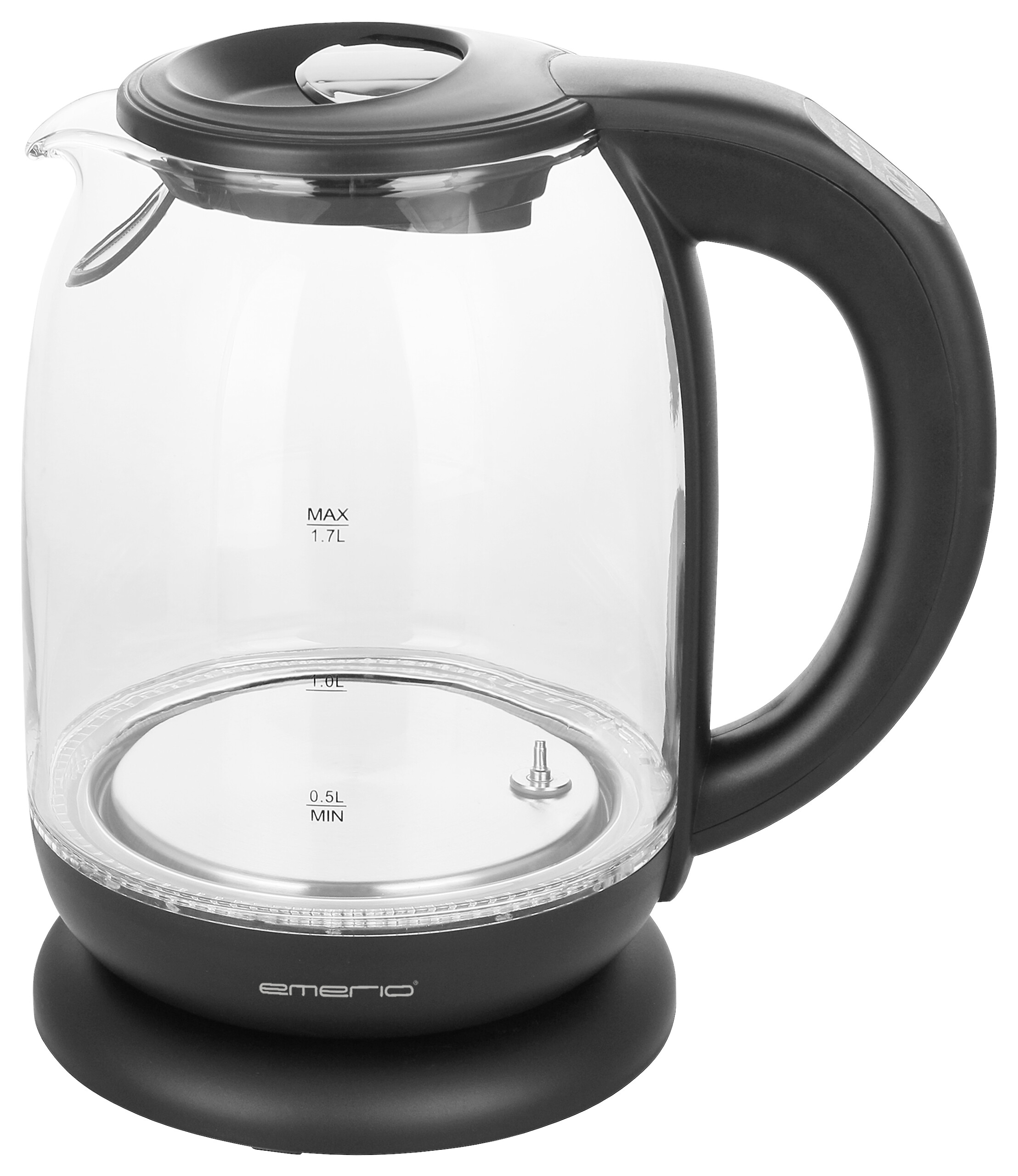 Emerio Glas-Wasserkocher WK-119255.5 schwarz Kunststoff H: ca. 25 cm ca. 1,7 l