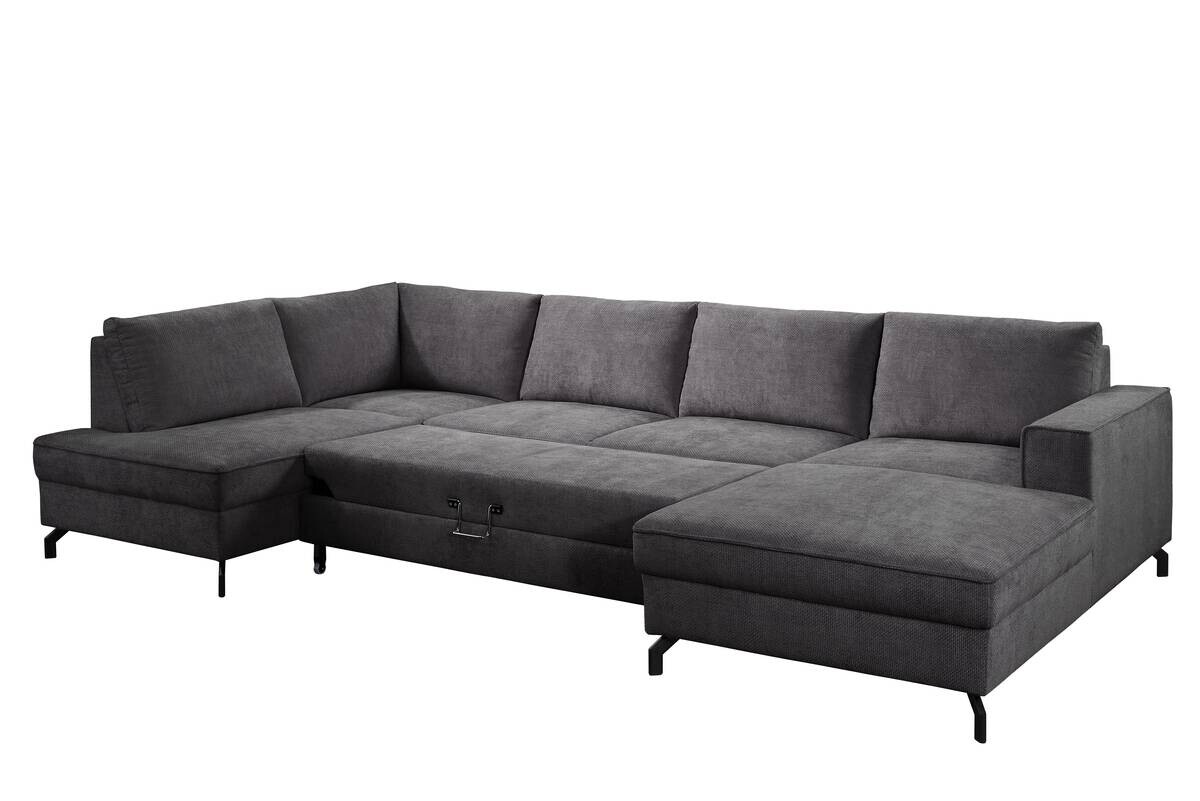 Wohnlandschaft Santorin Graphit Microfaser B/H/T: ca. 349x88x197 cm