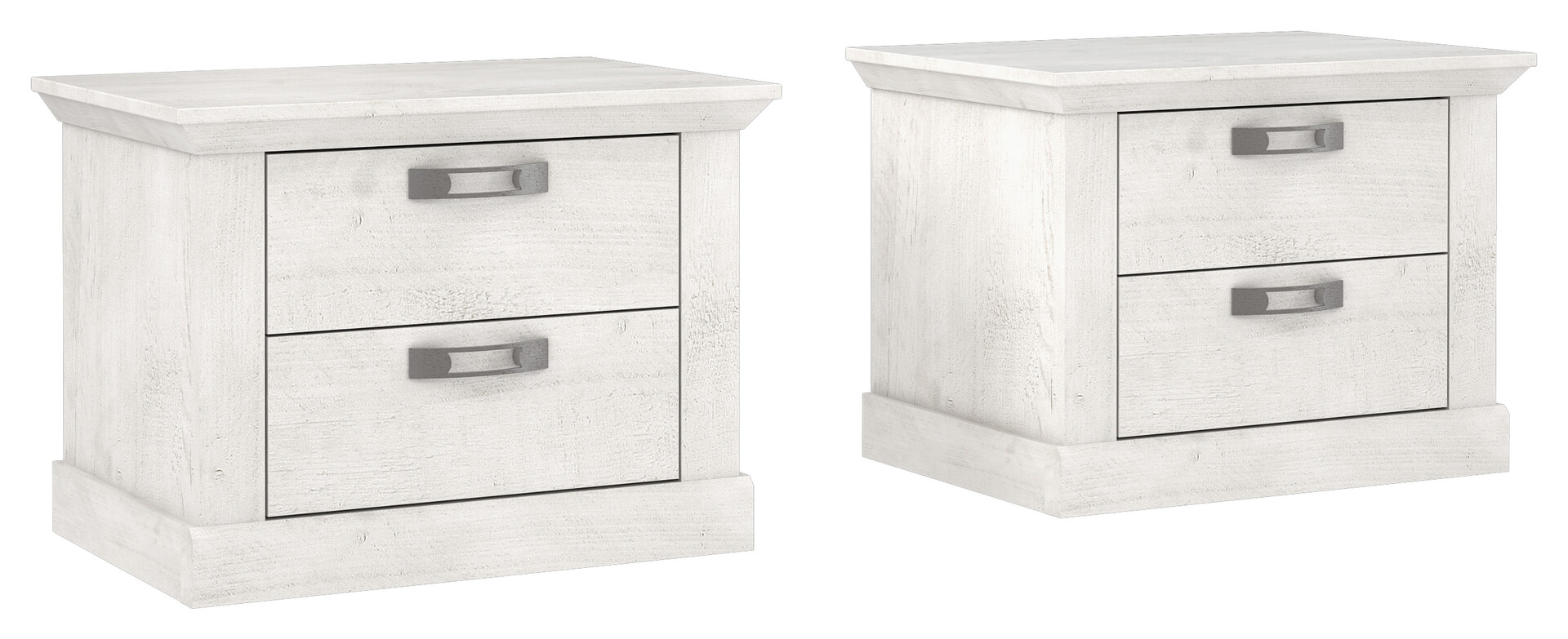 Nachtkonsole  weiß Pinie Nachbildung B/H/T: ca. 65,5x47,8x44,9 cm