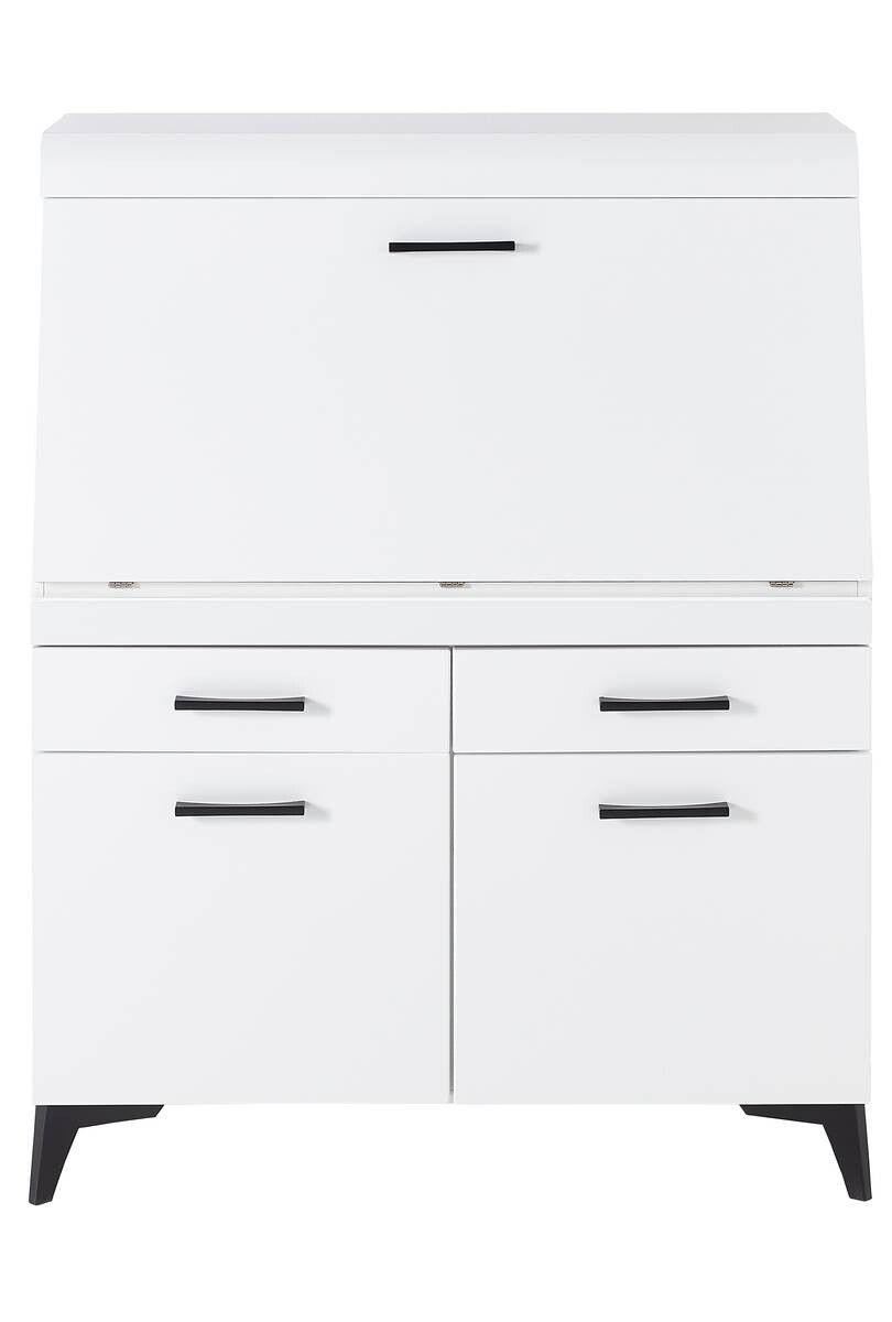 Sekretär Secret weiß matt B/H/T: ca. 98x124x42 cm