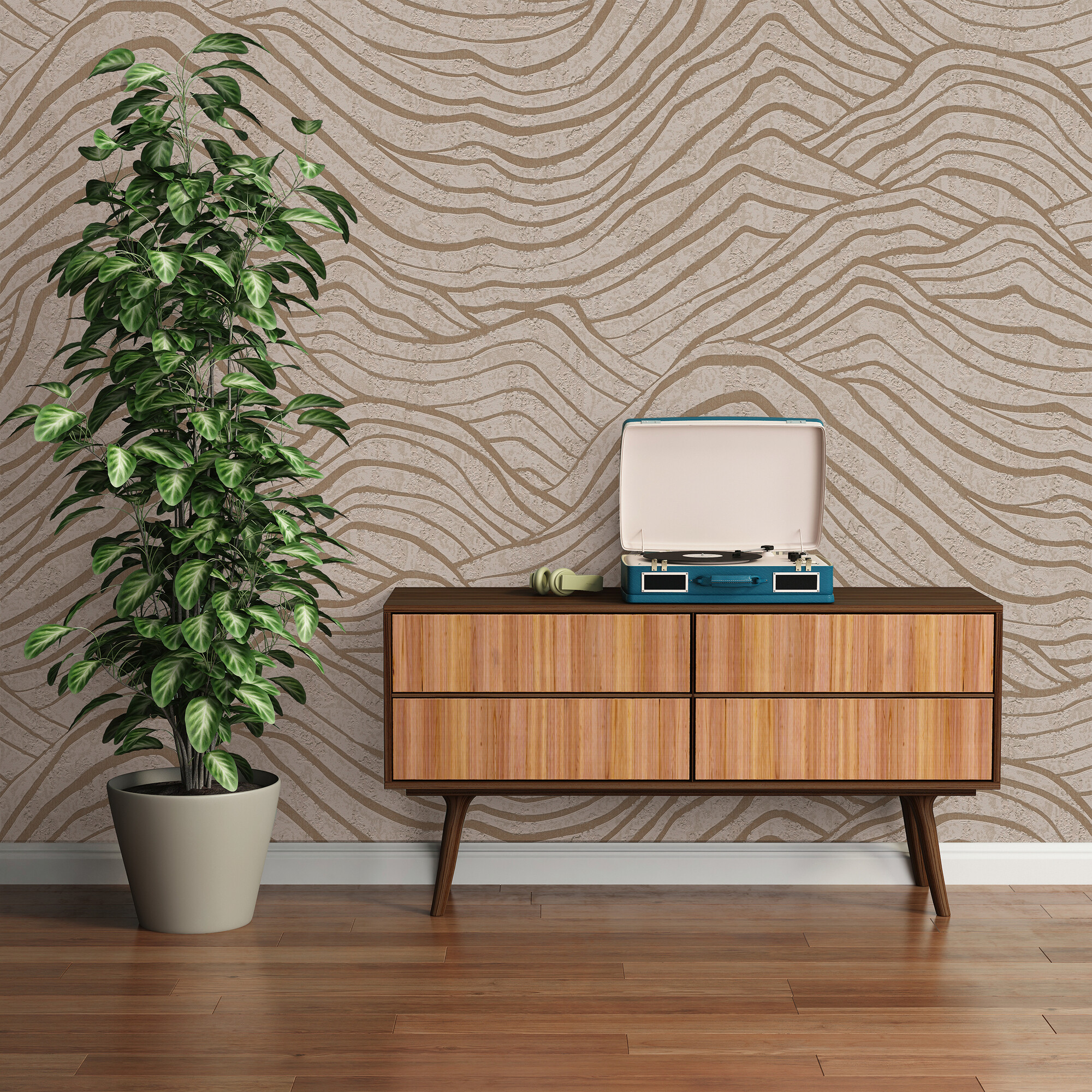 A.S.Creation Vliestapete beige grau gold B/H/D: ca. 53x1005x8,4 cm