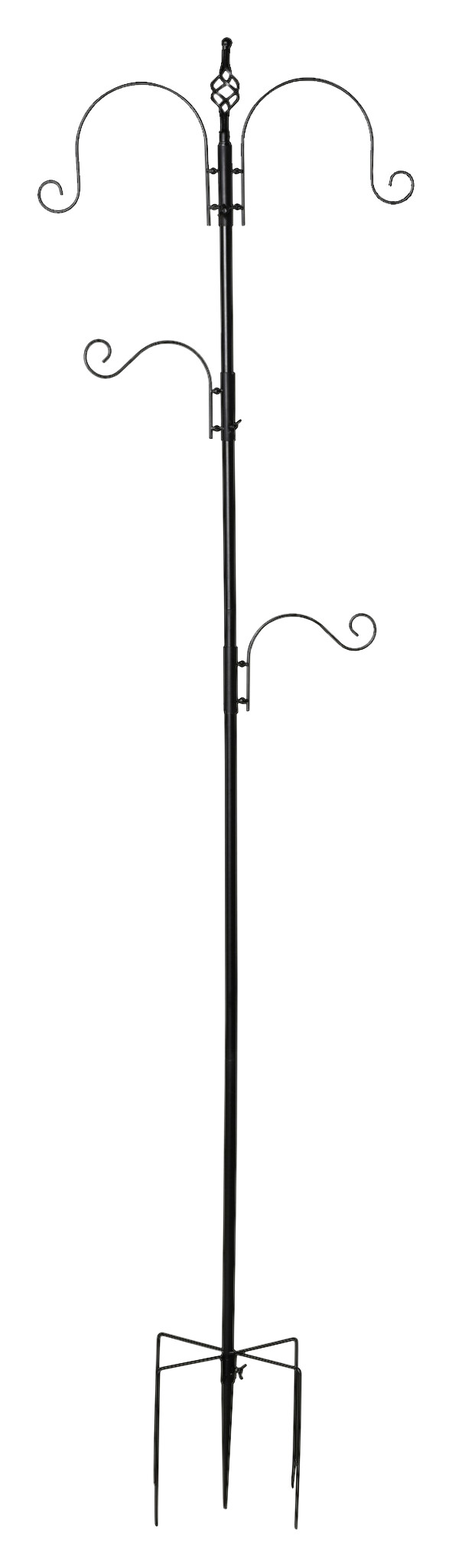 PawHut Vogelfutterstation schwarz Stahl B/H/L: ca. 54,5x208x54,5 cm