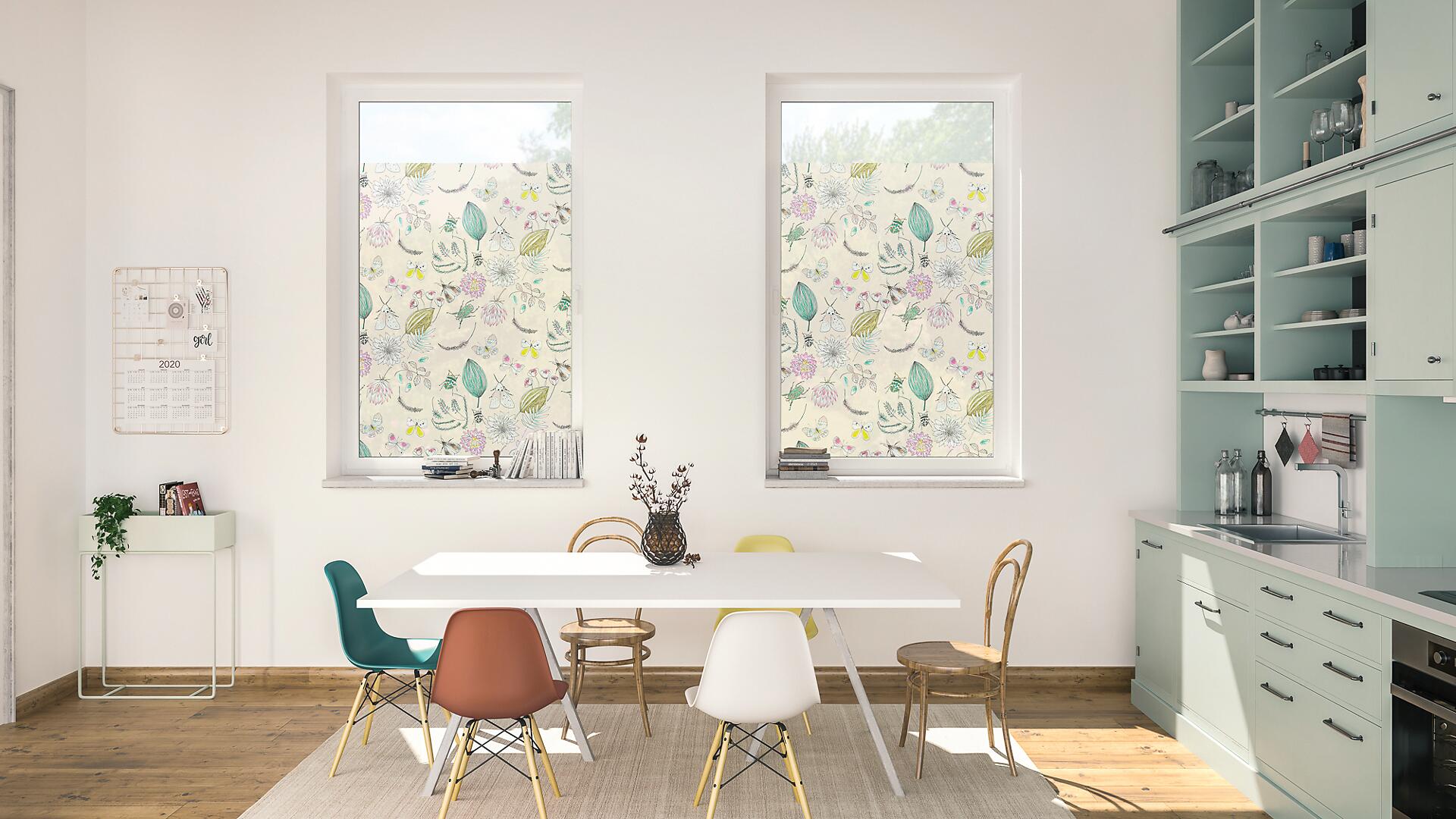 LICHTBLICK Fensterfolie My Bohemian Garden Natur My Bohemian Garden bunt B/L: ca. 100x180 cm