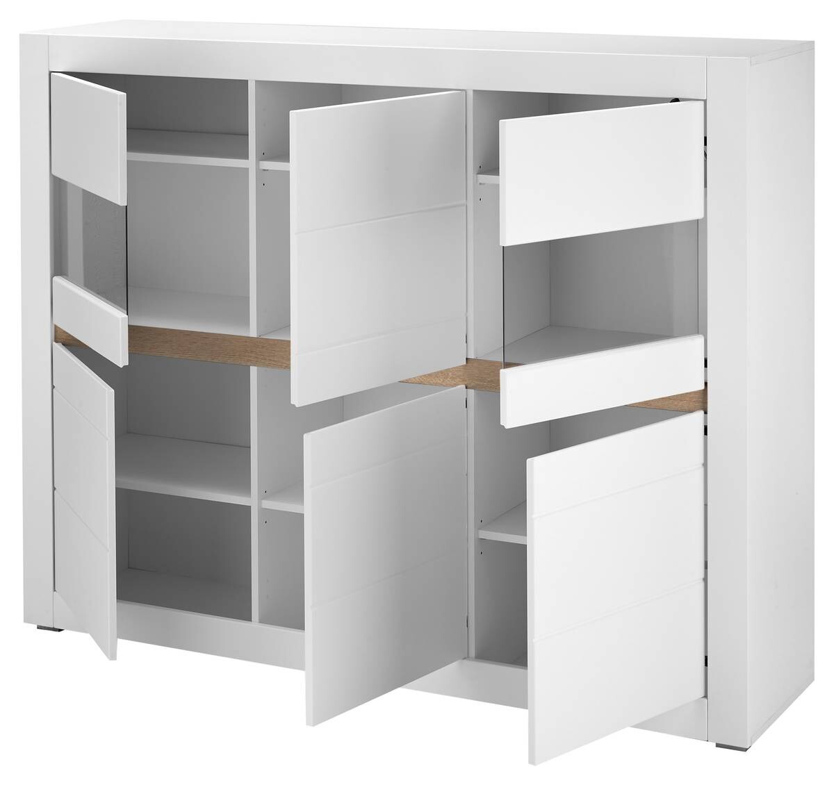 Highboard Chester weiß matt B/H/T: ca. 165x132x42 cm