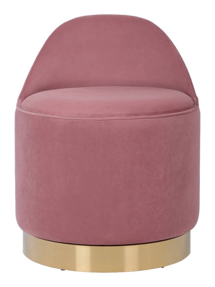 Hocker Viktor 100 altrosa Samt H/D: ca. 68x52 cm