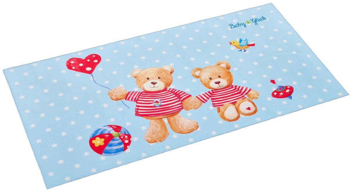 Baby Glück Kinderteppich blau B/L: ca. 80x150 cm