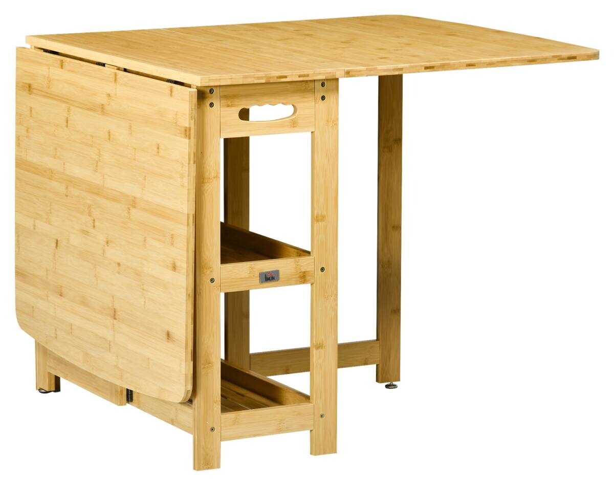 HOMCOM Klapptisch natur Bambus B/H/L: ca. 80x149,5x73,5 cm