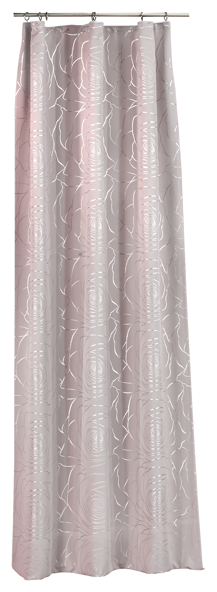 Home Essential Verdunklungsvorhang Roses silber B/L: ca. 140x245 cm