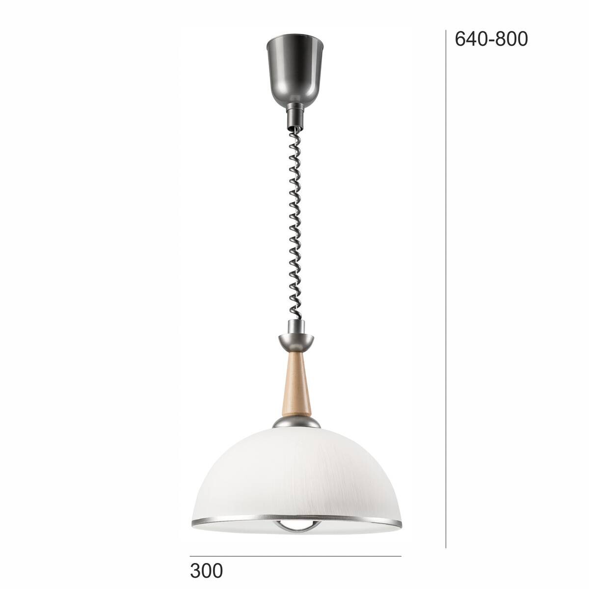 Lamkur Deckenleuchte silber Glas B/H/L: ca. 64x30x64 cm E27 1 Brennstellen