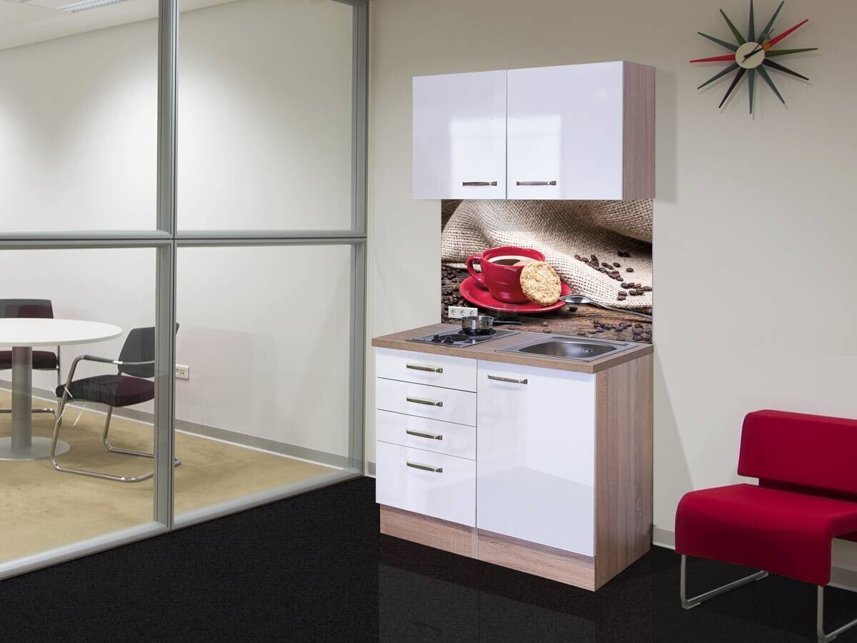 Küchenblock Valero weiß Hochglanz B/H/T: ca. 100x200x60 cm