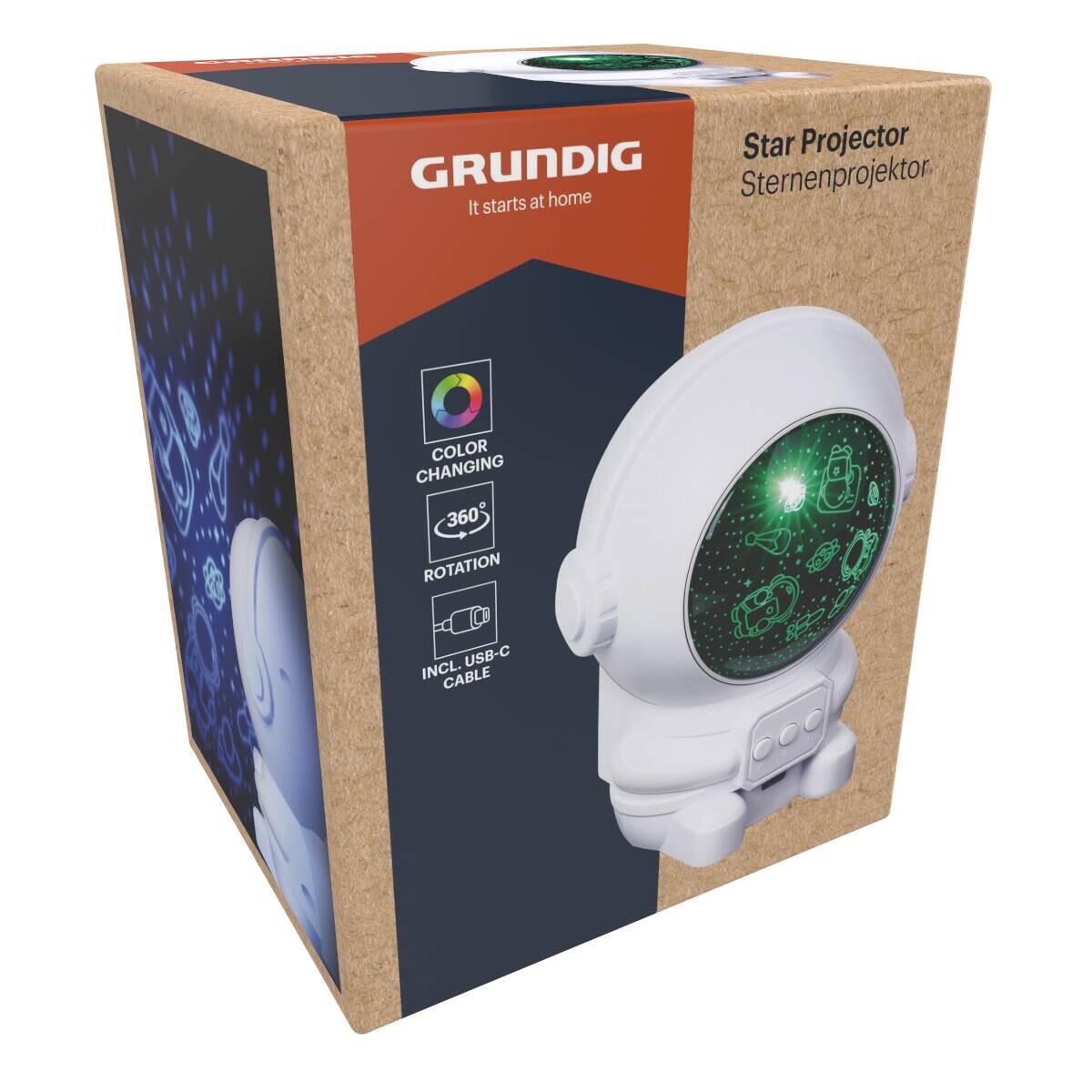 Grundig Sternen-Projektor Astronaut B/H/L: ca. 9x7x14 cm