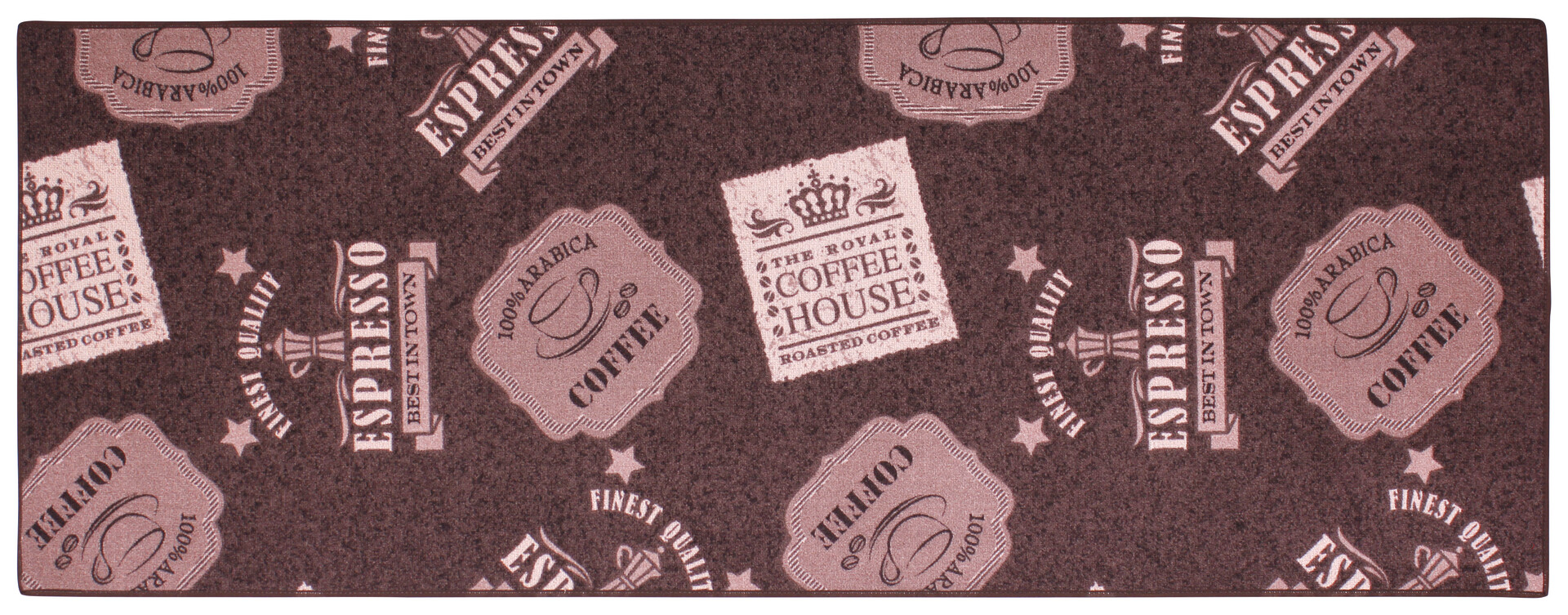 Küchenläufer Coffe Patterns braun B/L: ca. 67x180 cm