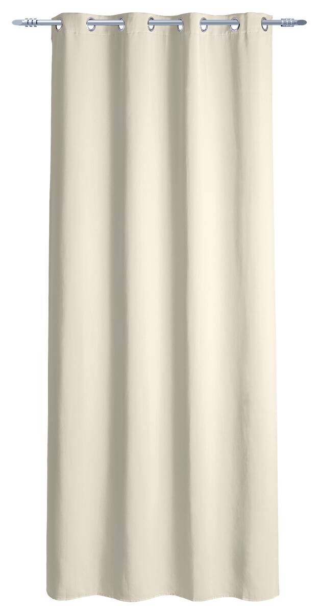 Ösenvorhang Verona wollweiß B/L: ca. 140x245 cm
