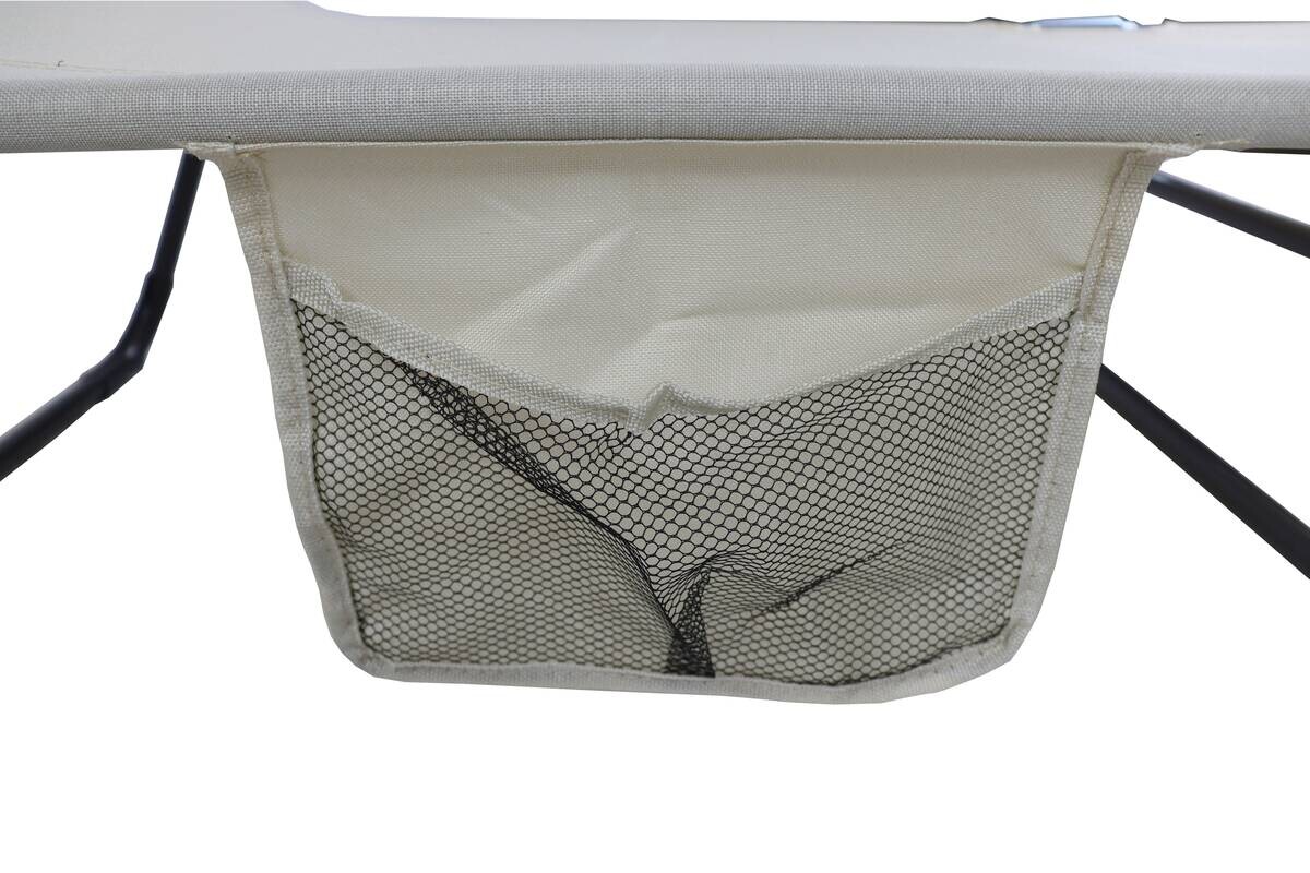 VCM Sonnenliege Bindox creme Textilene B/H/L: ca. 55x24x185 cm