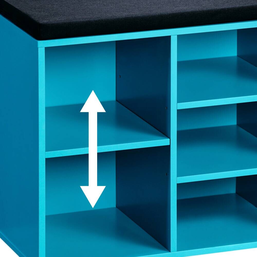 Kesper Schuhregal türkis Spanplatte B/H/T: ca. 103,5x48x29,5 cm