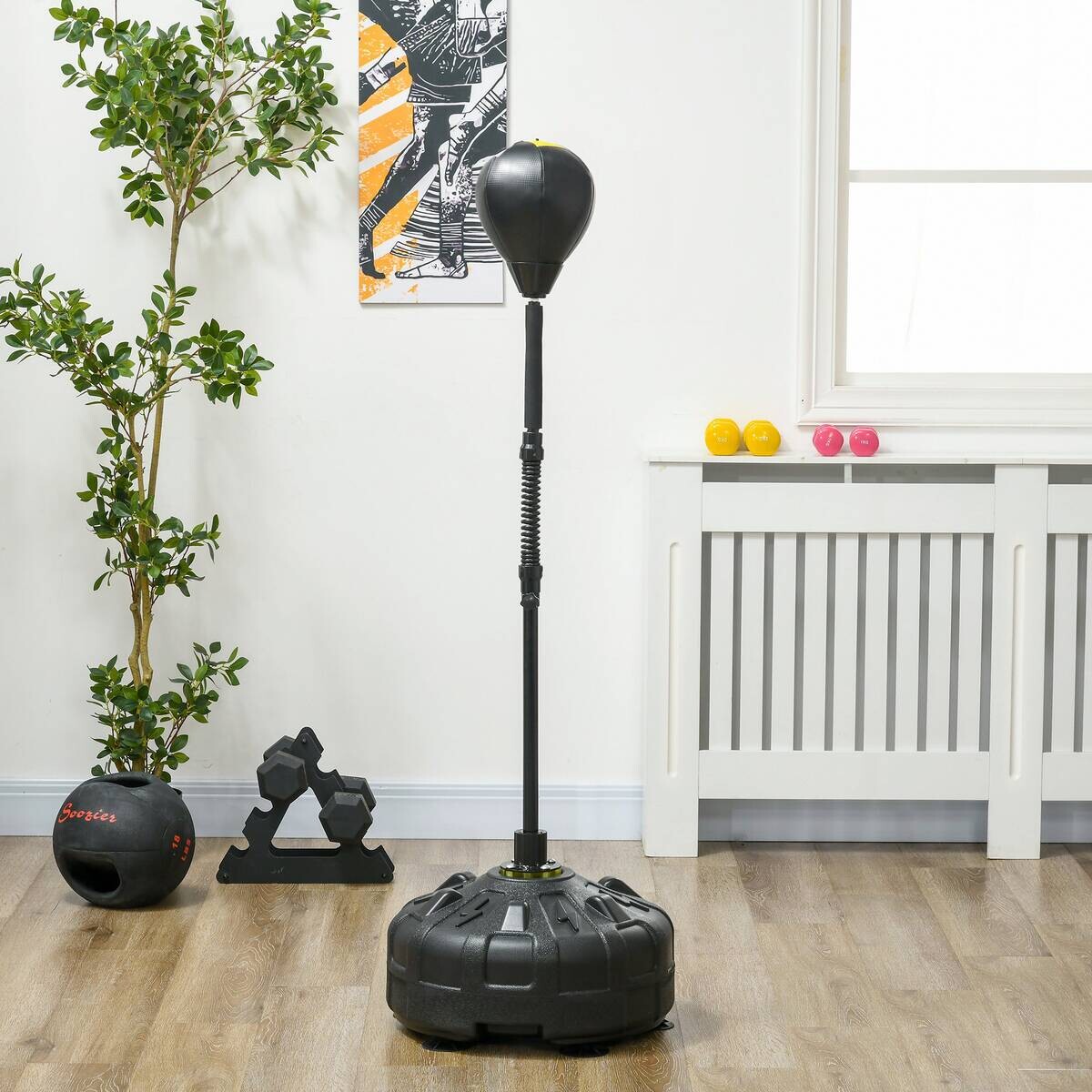 SPORTNOW Fitness-Zubehör schwarz Edelstahl B/H/L: ca. 48x48x180 cm