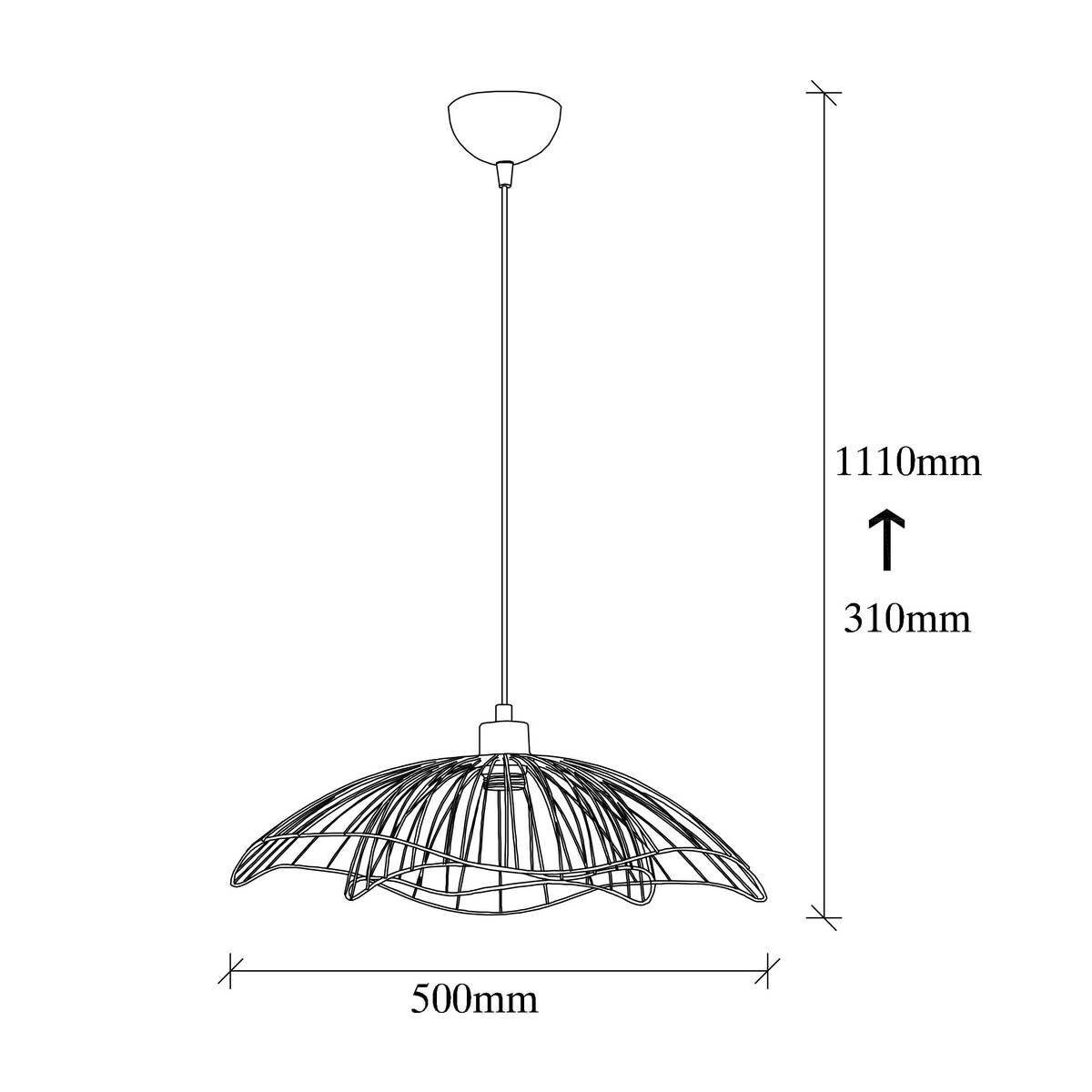 Opviq Pendelleuchte Farac bronze Eisen B/H/T/L/D: ca. 50x111x50x50x50 cm E27 1 Brennstellen