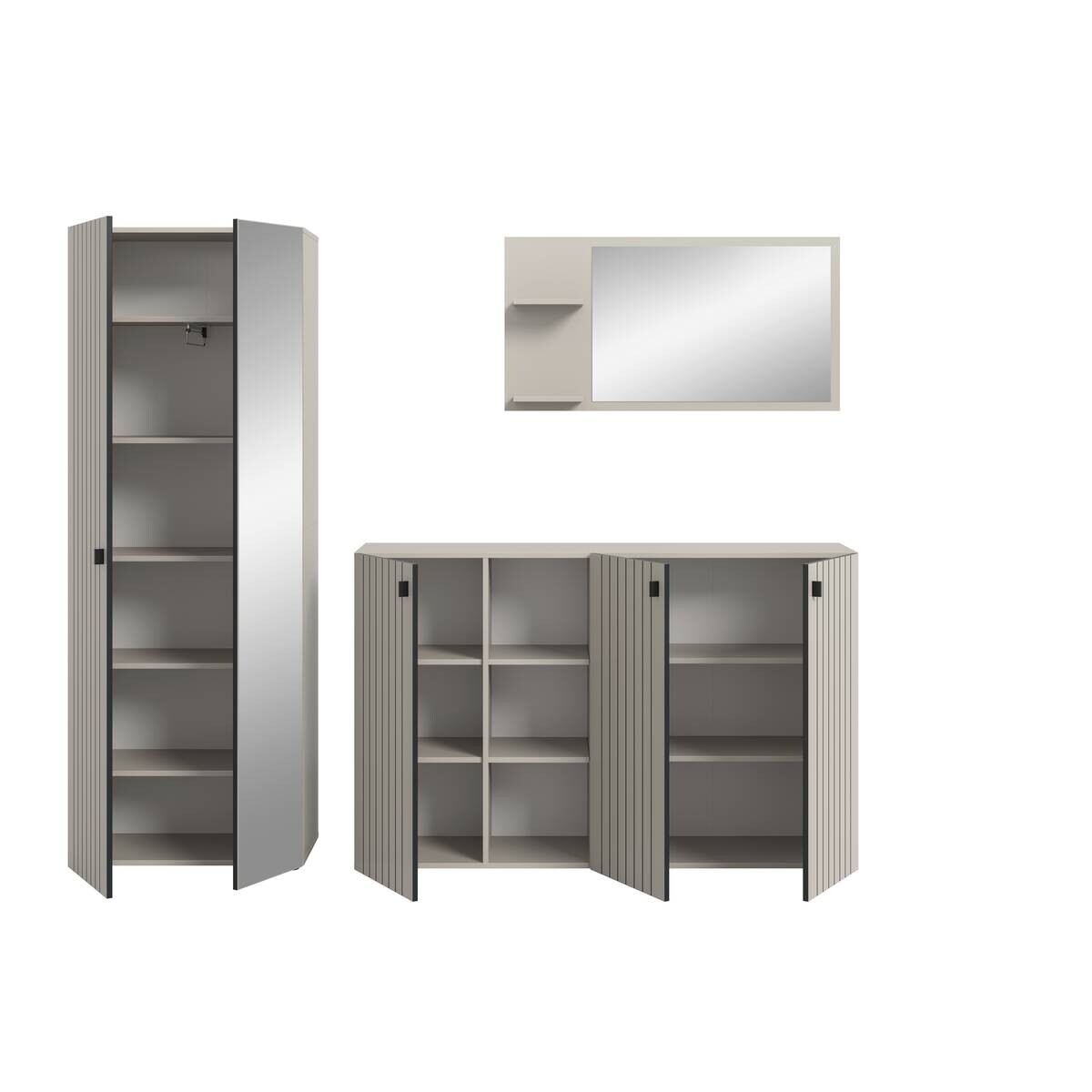 Garderobenset STATION Cashmere B/H/T: ca. 235x192x37 cm