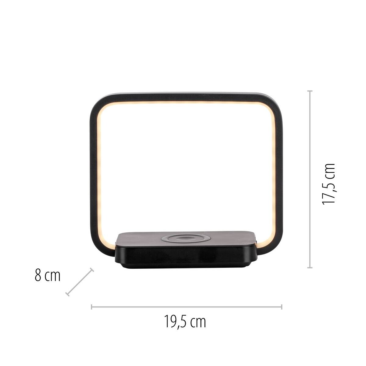 Just Light Tischleuchte Omari schwarz B/H/L: ca. 8x17,5x19,5 cm