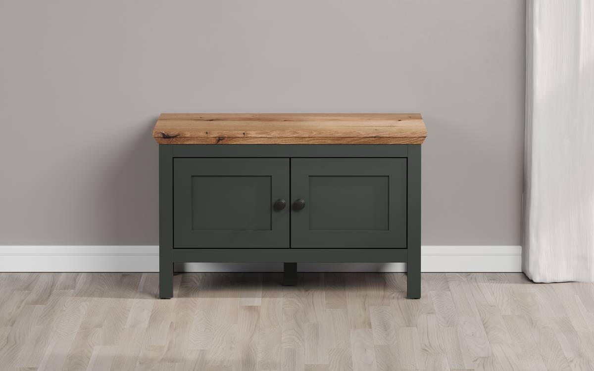 Sitzbank Stanton tannengrün Eiche Evoke Coast Nachbildung B/H/T: ca. 77x48x39 cm