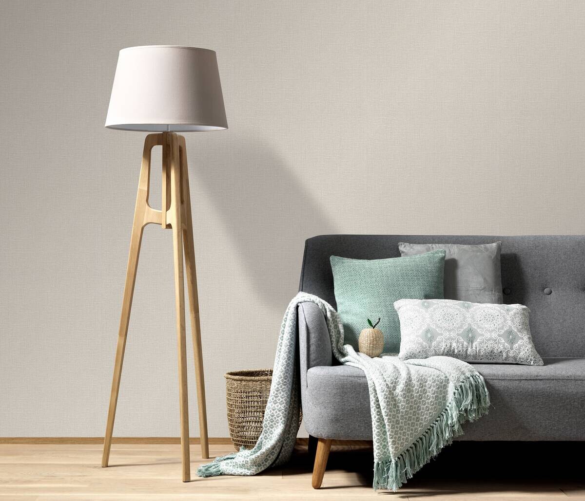 Erismann Vliestapete Textiloptik hellbeige B/L: ca. 53x1005 cm