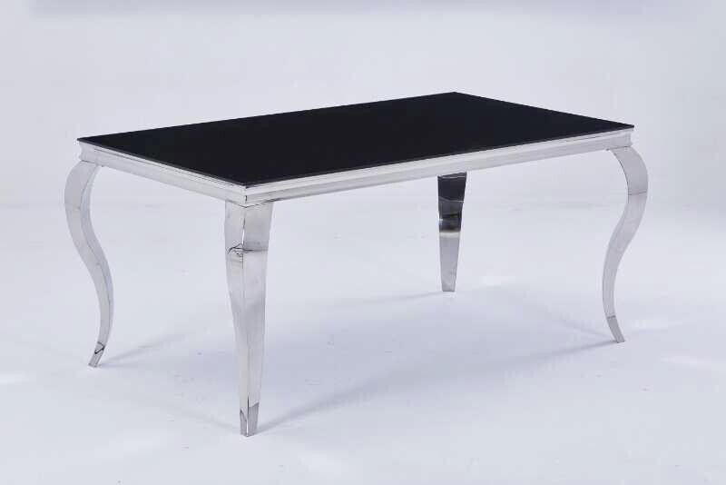 Esstisch CT053 schwarz lackiert B/H/T/S: ca. 160x76x90x1 cm