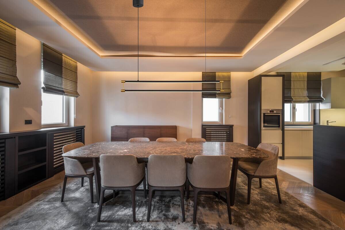 GLOBO LED-Pendelleuchte mattschwarz gold Opal Metall Kunststoff B/H/T: ca. 84x150x9 cm 1.0 Brennstellen