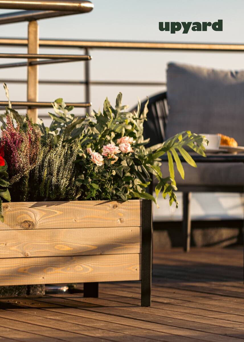 UPYARD Hochbeet MODERN grau Holz B/H/L: ca. 36x32x58 cm