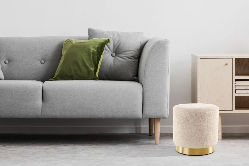 Kayoom Hocker GIPSY 425 elfenbein B/H/T: ca. 35x35x35 cm